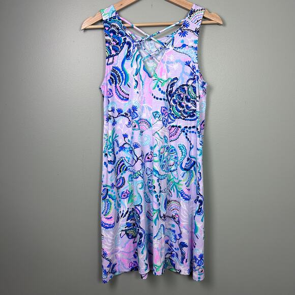 Lilly Pulitzer Kristen Swing Dress Lilac Freesia Purple Sleeveless Mini sz Small - Picture 6 of 10